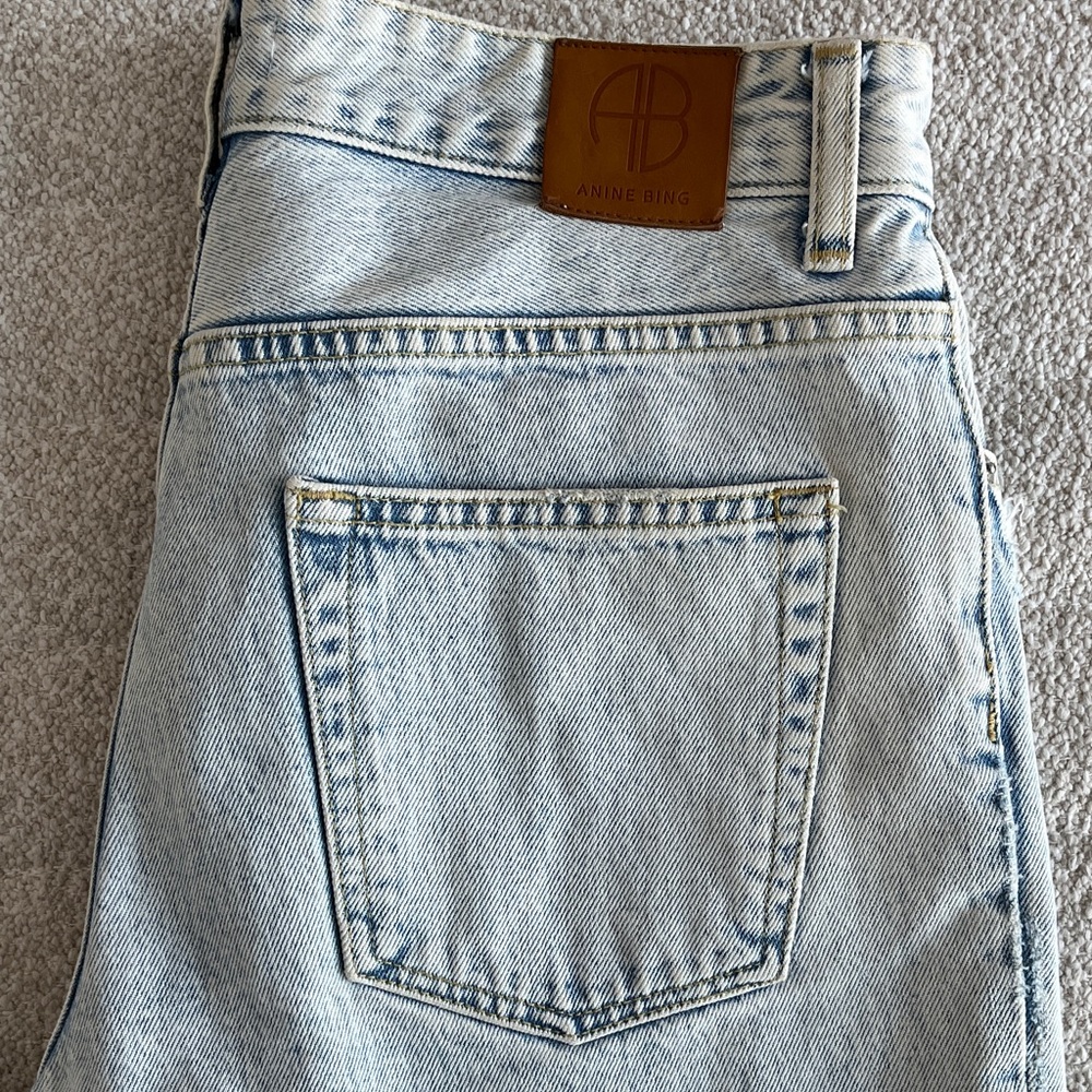 Anine Bing Jeans. Distressed Light Blue Boyfriend Jeans, Like New. - Picture 9 of 13